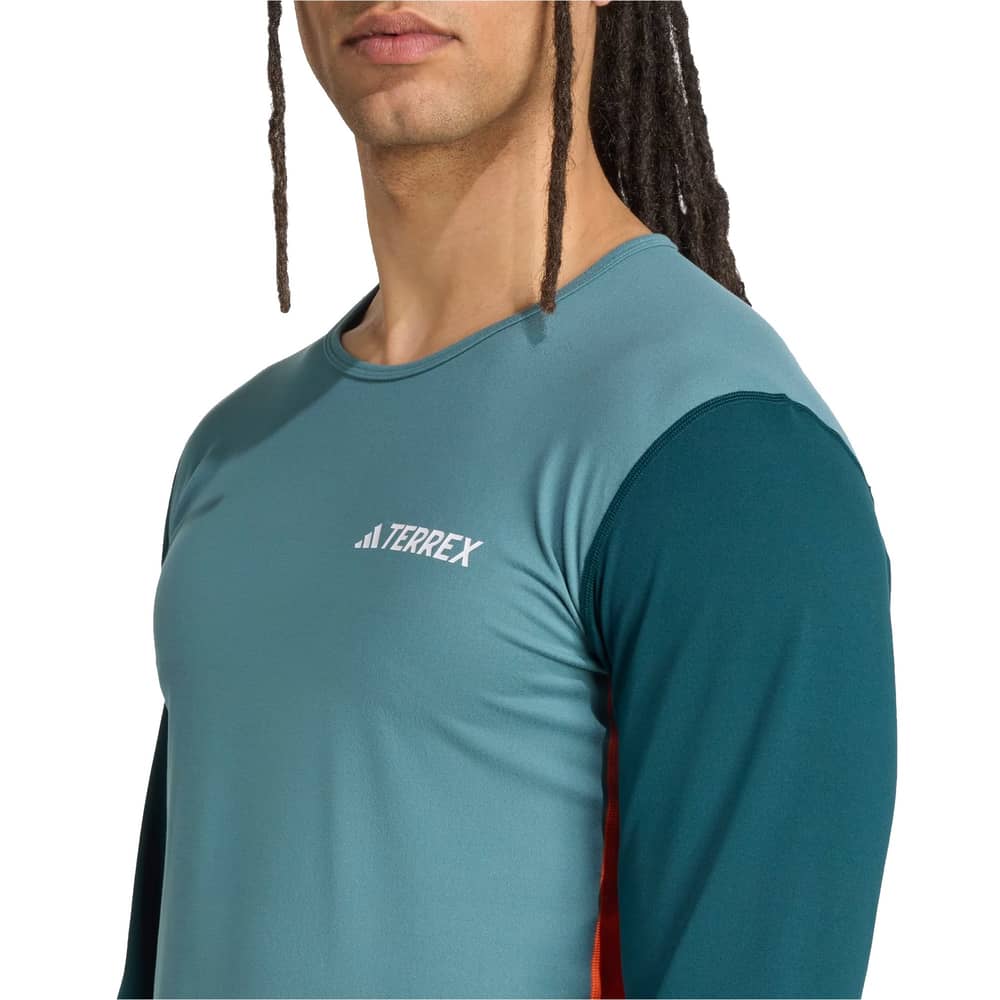 Adidas Terrex Multi Synthetic Baselayer Long Sleeve in Pretea/Aurivy - Image 4 of 5