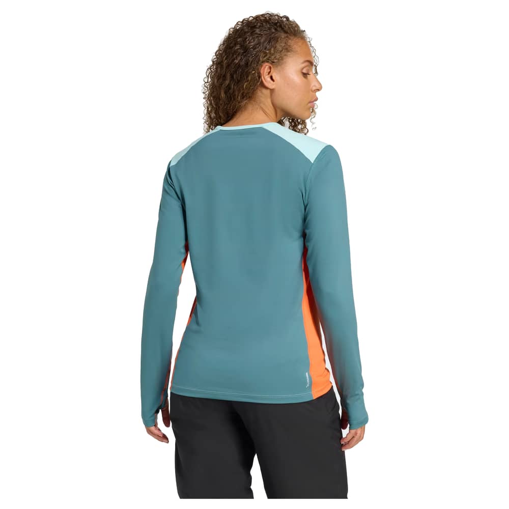 Adidas Terrex Multi Synthetic Womens Baselayer Long Sleeve in Seflaq/Pretea - Image 2 of 2