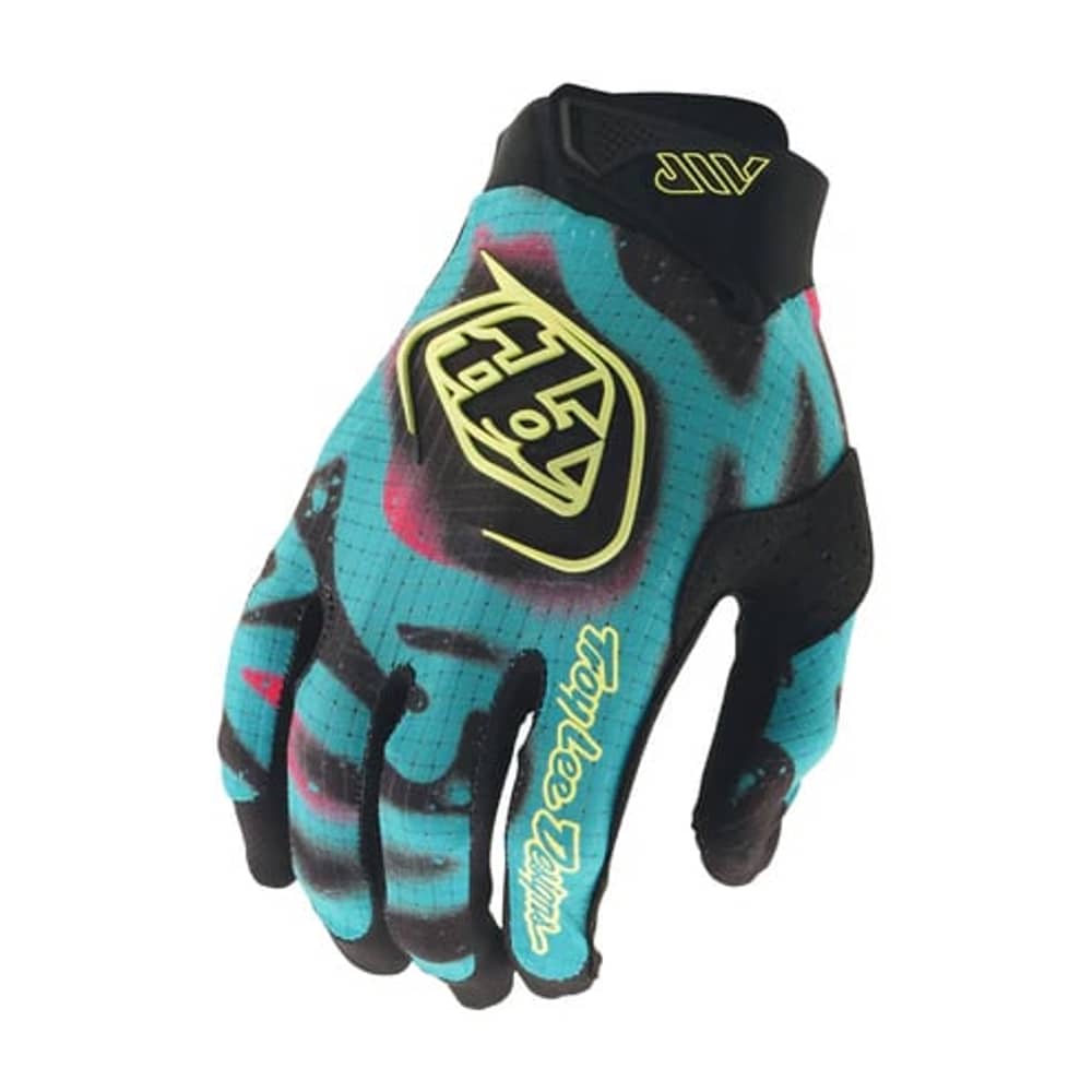 Troy Lee Designs Youth Air Glove in Membrane Black/Glo Yellow - Image 1 of 2