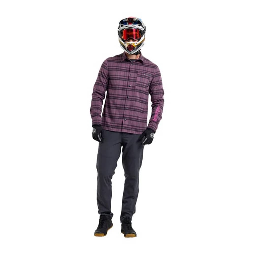 TROY LEE DESIGNS GRIND FLANNEL in Plaid Deep Purple - Image 4 of 4