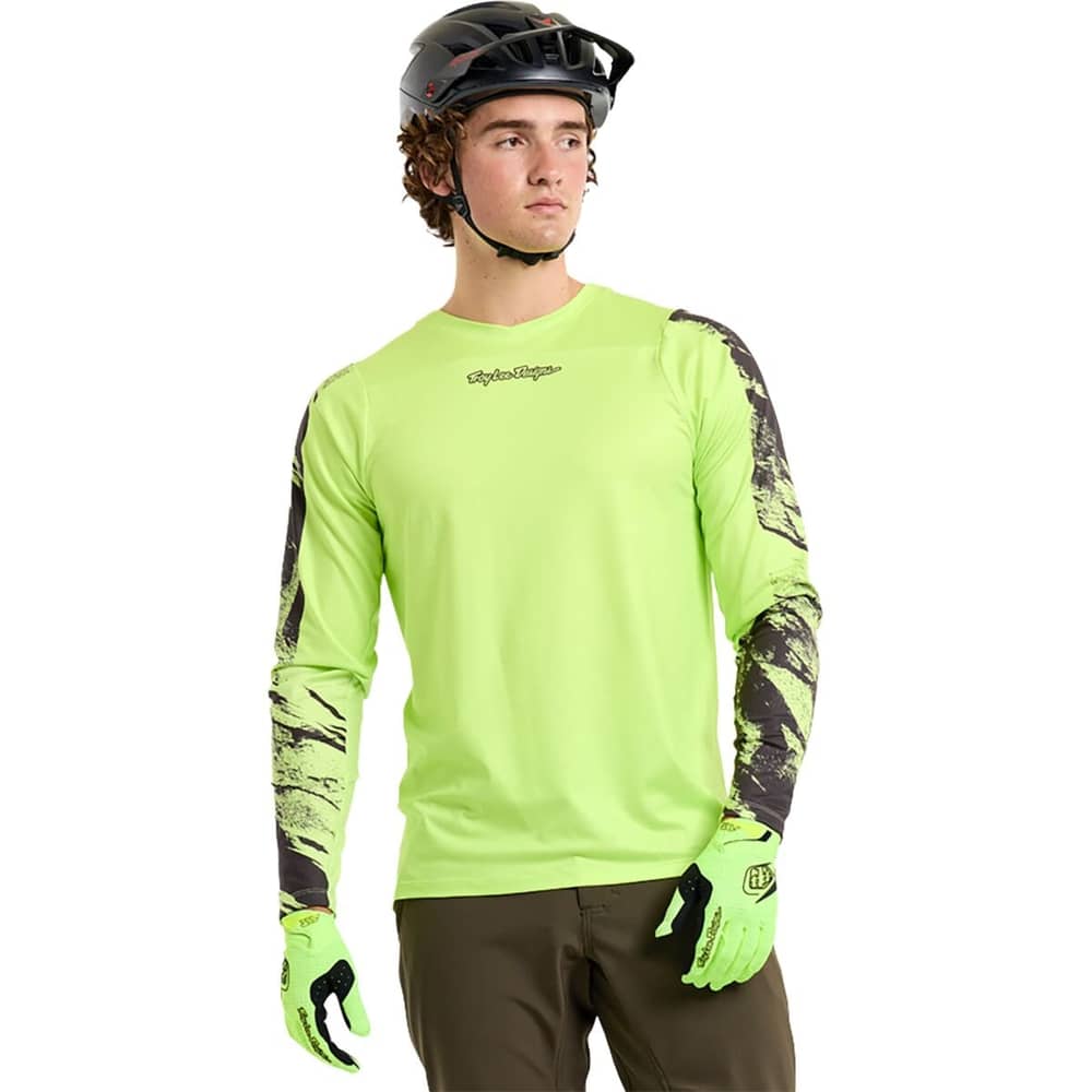 Troy Lee Designs Skyline Chill Jersey in Rockslide Glo Yellow - Image 1 of 7