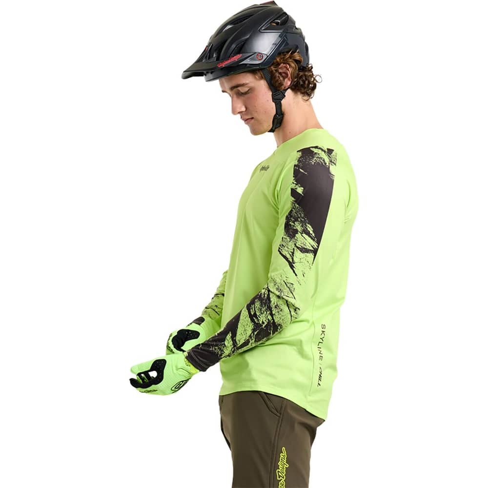 Troy Lee Designs Skyline Chill Jersey in Rockslide Glo Yellow - Image 6 of 7