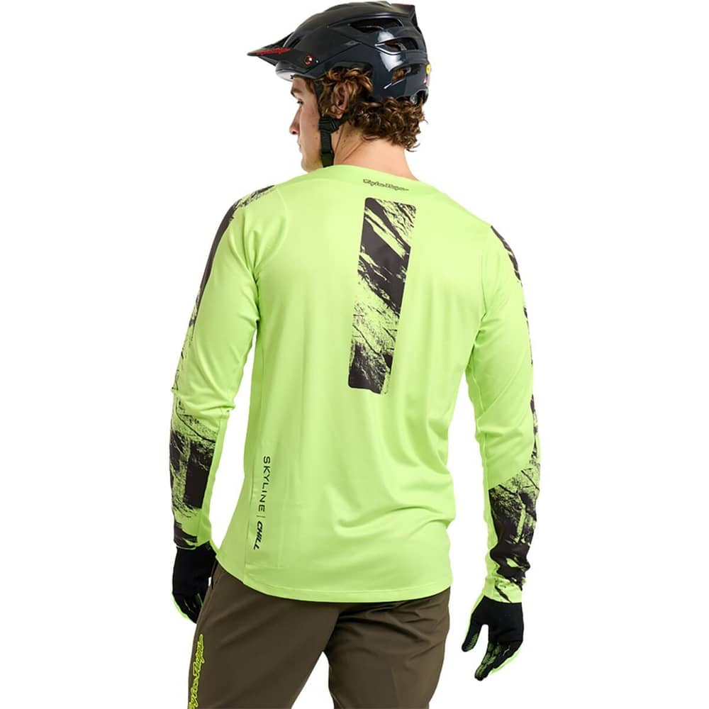 Troy Lee Designs Skyline Chill Jersey in Rockslide Glo Yellow - Image 7 of 7