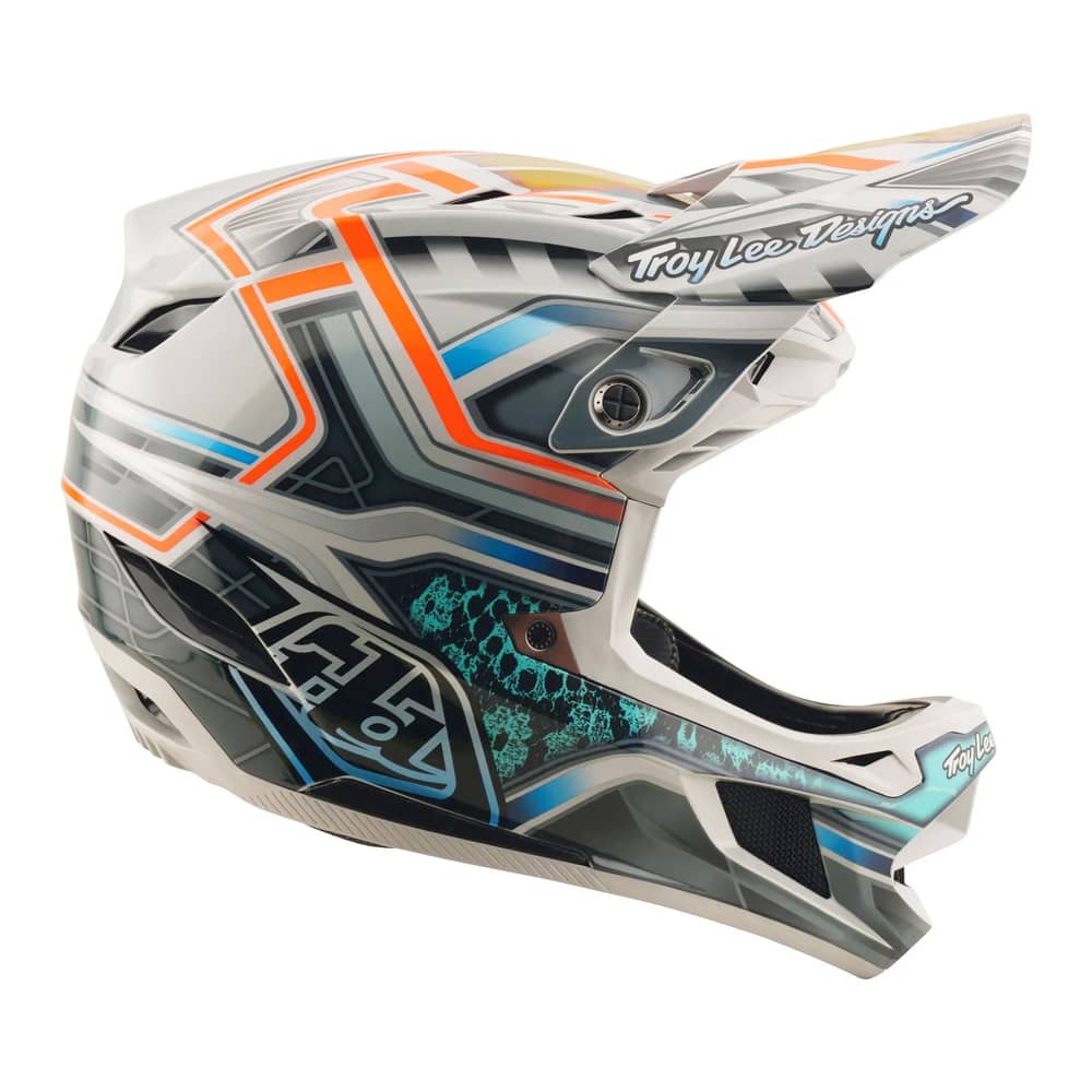 Troy Lee Designs D4 Composite Helmet W/Mips in Lowrider Gray - Image 2 of 4
