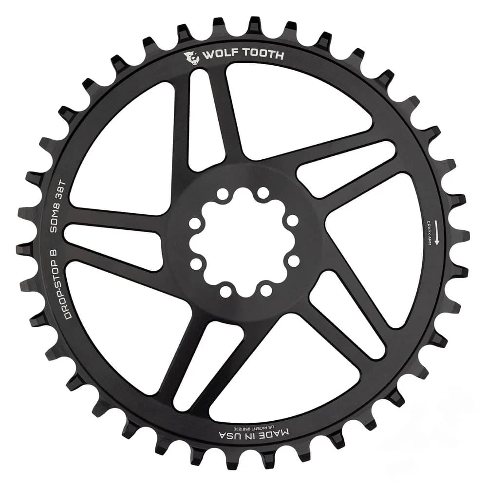 Wolf Tooth Components | Direct Mount 8-Bolt Chainring | Raw Silver | Sram 8-Bolt 30T | Aluminum