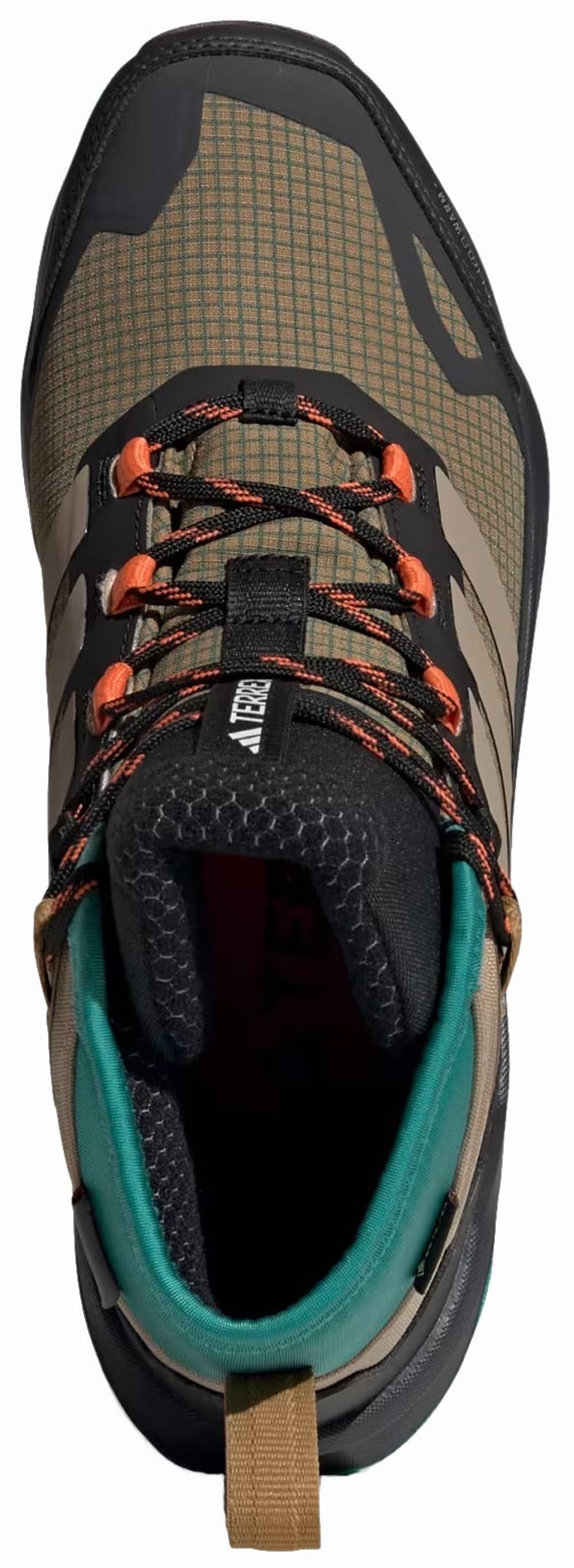 Adidas Terrex Skychaser AX5 Mid GTX Clima Shoes in Cardboard/Blanch Cargo/Pure Teal - Image 3 of 4