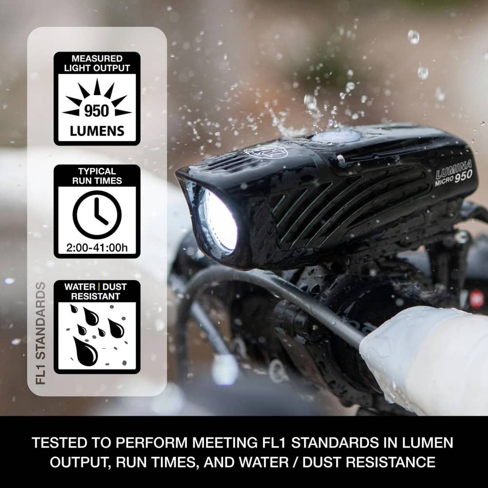 NiteRider Lumina Micro 950 / Vmax+ 180 Combo Lights in Black - Image 2 of 3