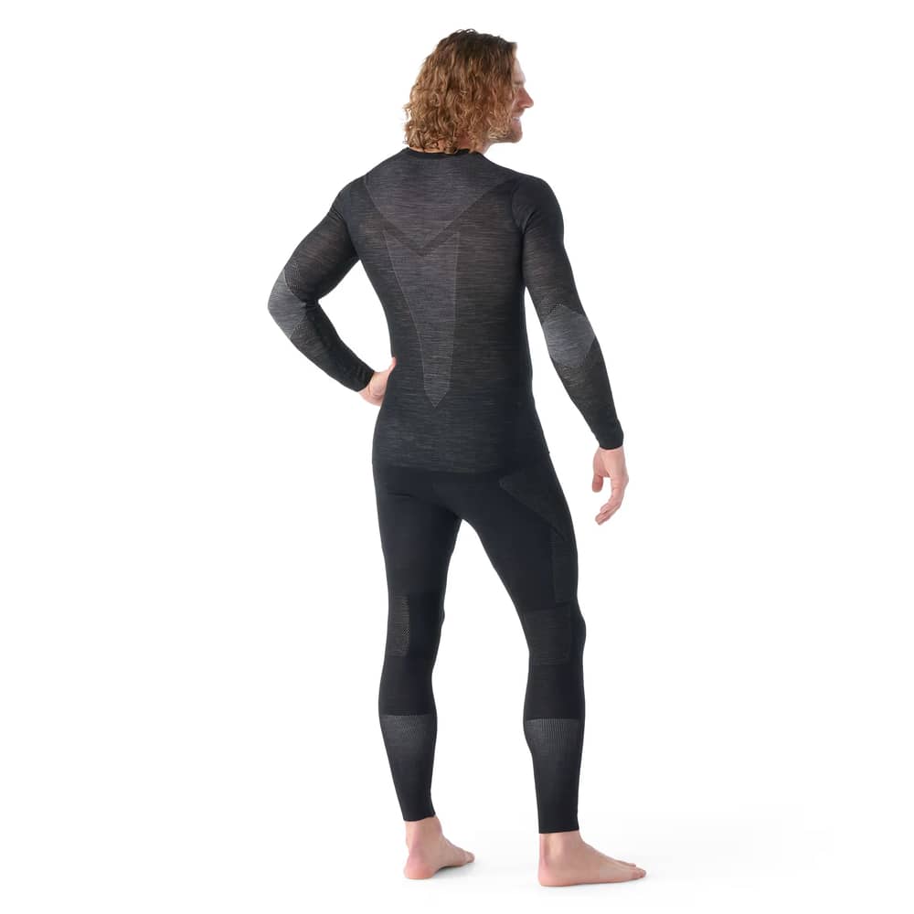 Smartwool Men's Intraknit Thermal Merino Base Layer Crew in Black/White - Image 2 of 2