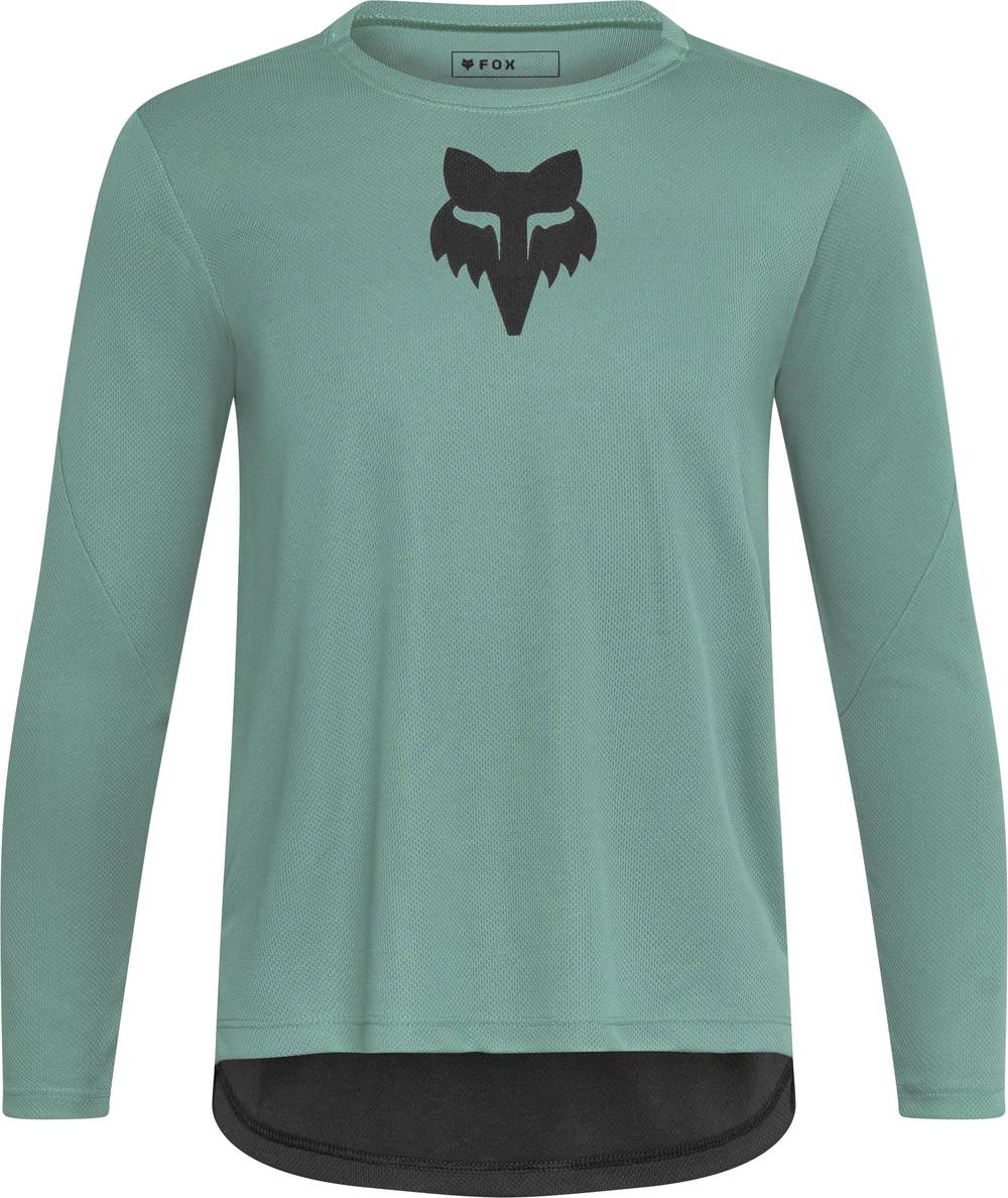 Fox Youth Ranger Long Sleeve Jersey Fox Head in Pine - Image 1 of 2