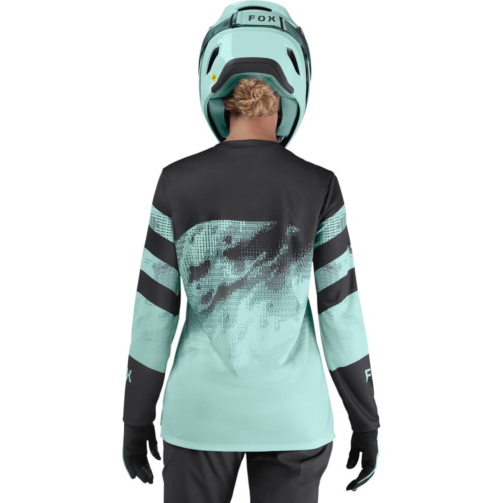 Fox Women Ranger Long Sleeve Jersey Kairos in Turquoise - Image 4 of 4