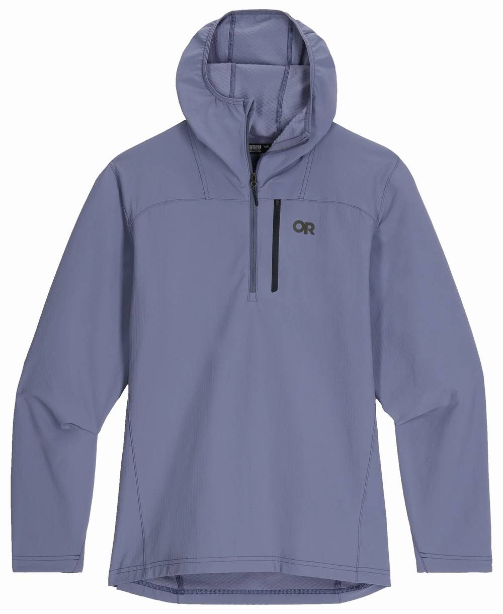 Outdoor Research Men's Freewheel MTB Half Zip Hoodie in Summit - Image 3 of 3