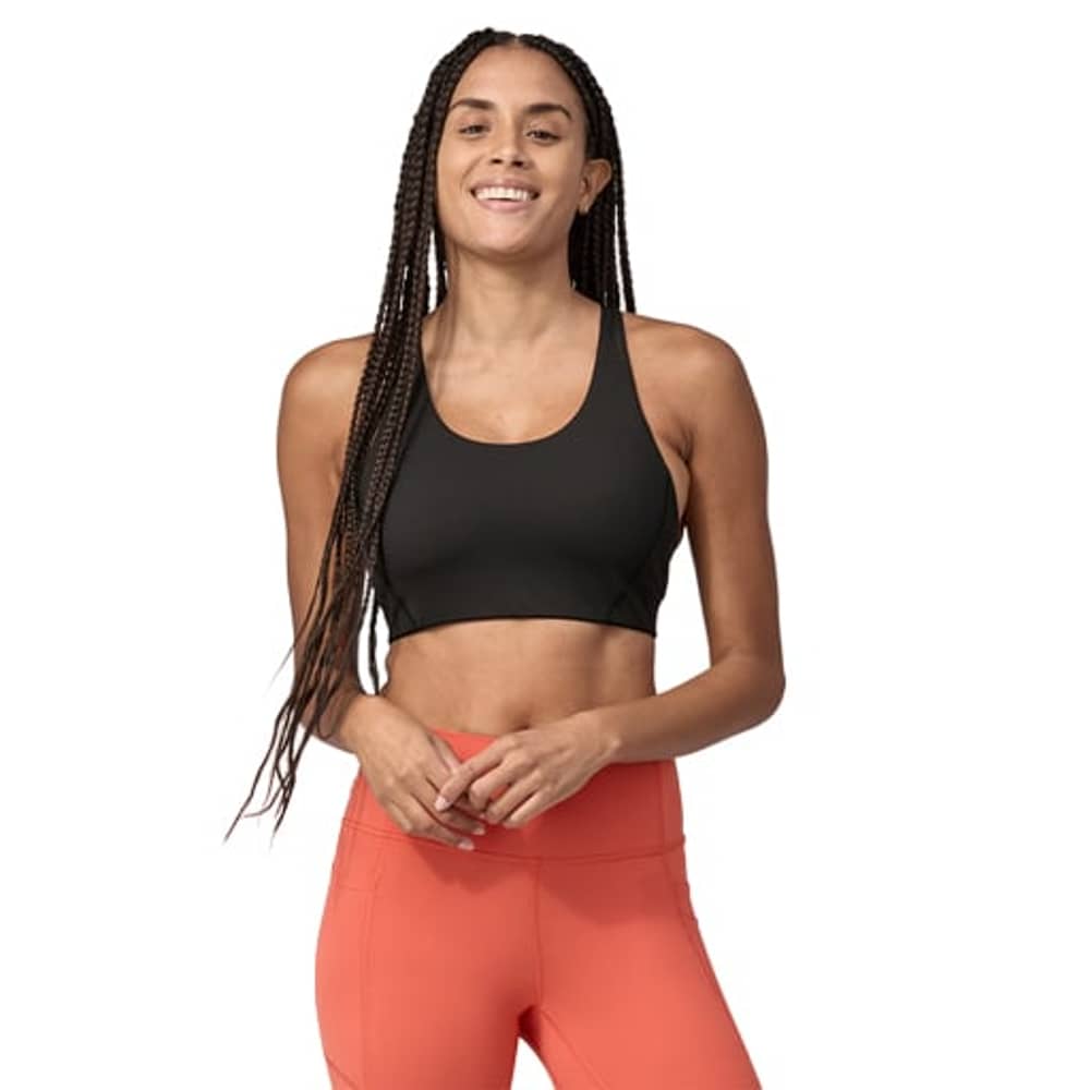Patagonia Women's Shadowlite Mid Impact Adjustable Bra in Black - Image 2 of 3