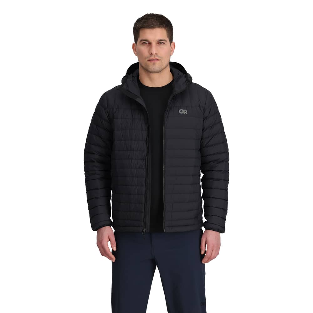 Outdoor Research Men's Transcendent Down Hoodie in Black - Image 2 of 4