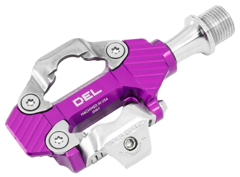 Wolf Tooth DEL Gravel Clipless Pedal in UV Purple - Image 1 of 7