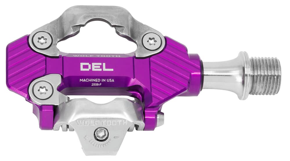 Wolf Tooth DEL Gravel Clipless Pedal in UV Purple - Image 3 of 7