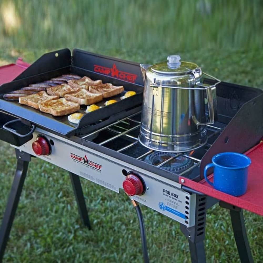 Camp Chef PRO 60X Deluxe Two Burner Cooking System in Stainless/Black - Image 3 of 3