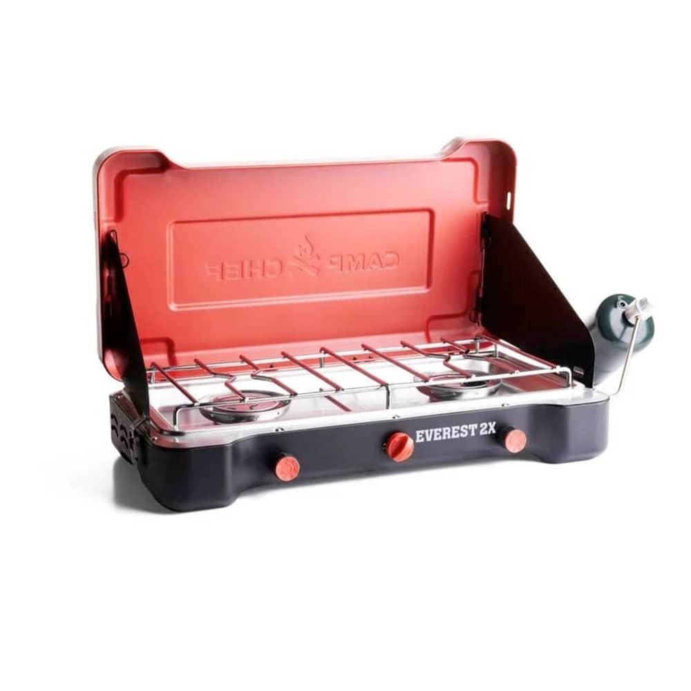 Camp Chef Everest 2X High Output Two-Burner Cooking System in Red/Black - Image 2 of 4