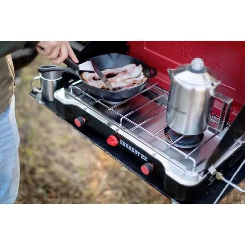 Camp Chef Everest 2X High Output Two-Burner Cooking System in Red/Black - Image 4 of 4