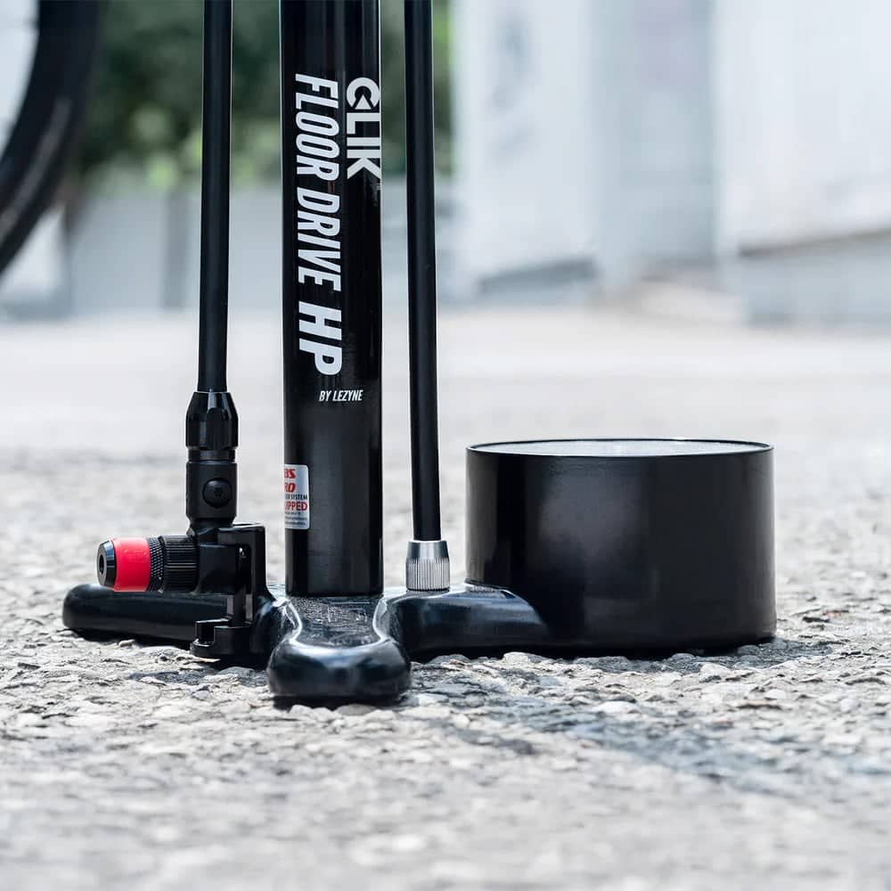 Lezyne Clik® Floor Drive HP Flat Floor Pump in Black - Image 4 of 4