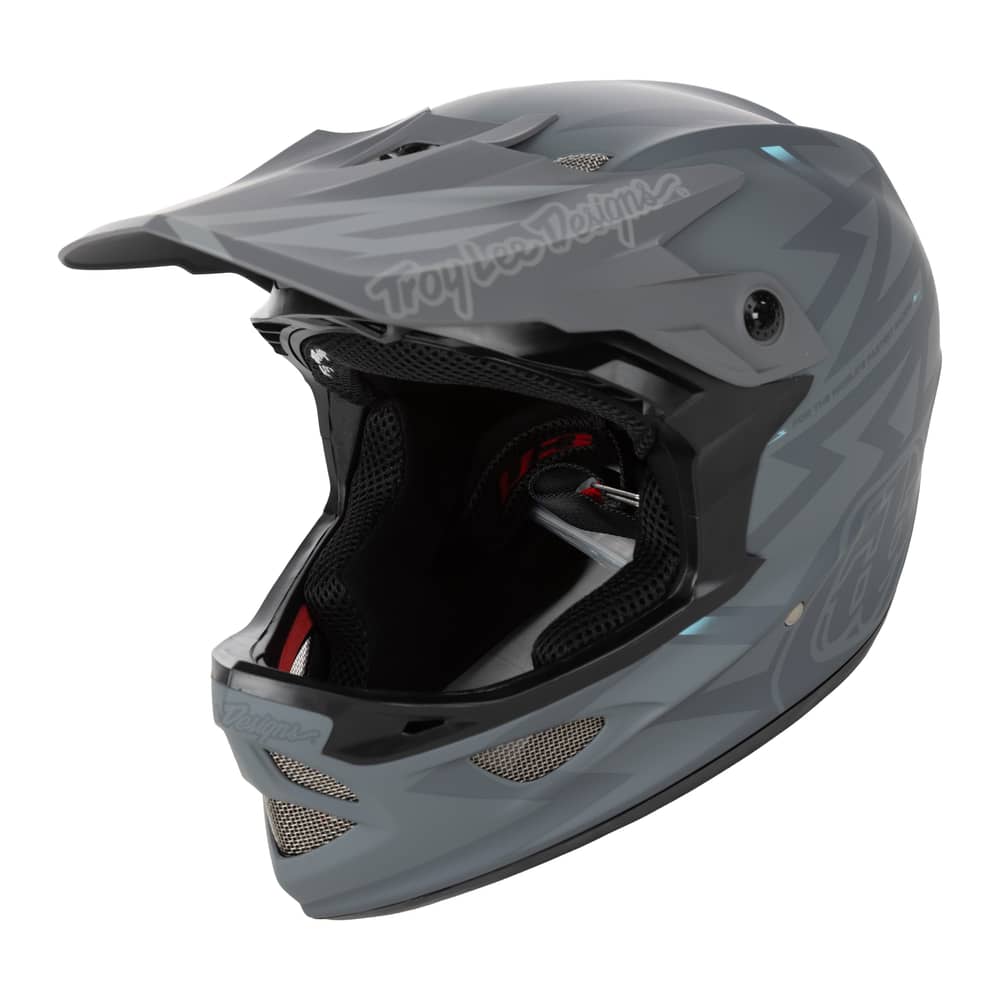 Troy Lee Designs D3 Fiberlite Helmet No Mips in Atomic Black - Image 1 of 4