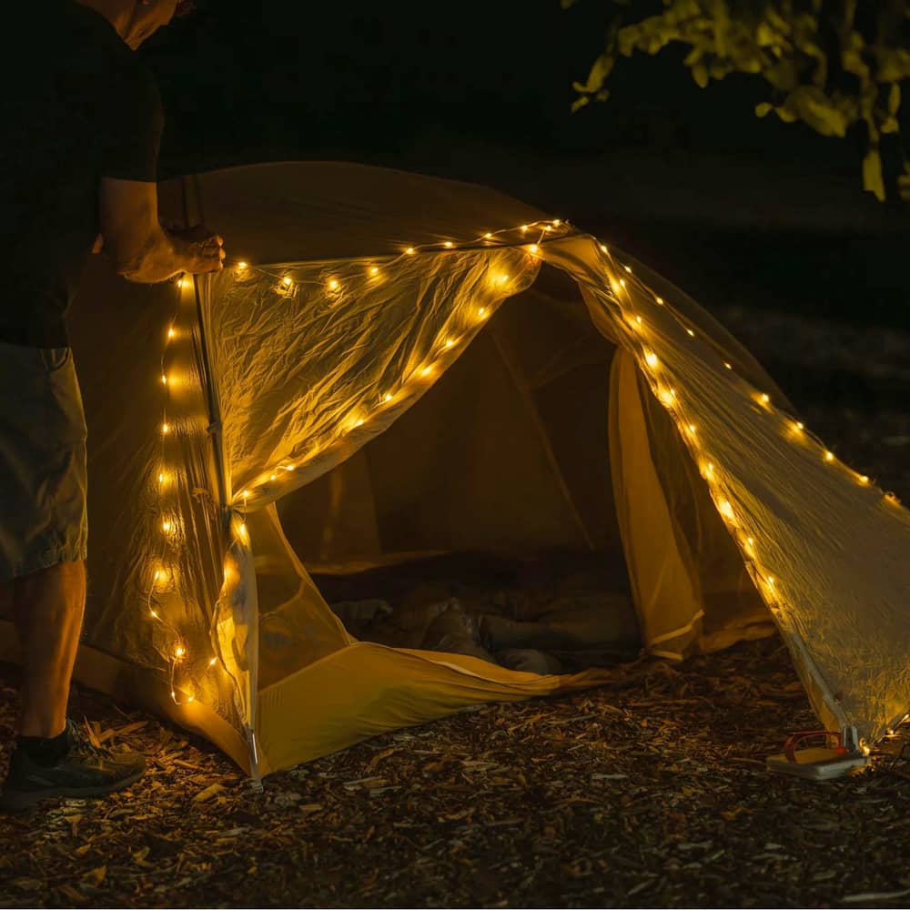 LuminAID Solar String Light with Phone Charger in White/Red - Image 3 of 4