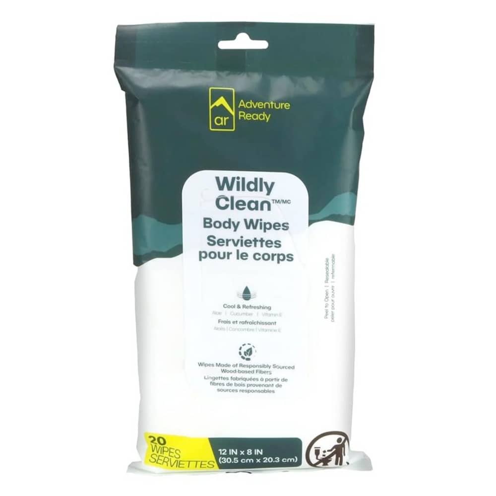 Adventure Ready Wildly Clean Body Wipes in White/Green - Image 1 of 1