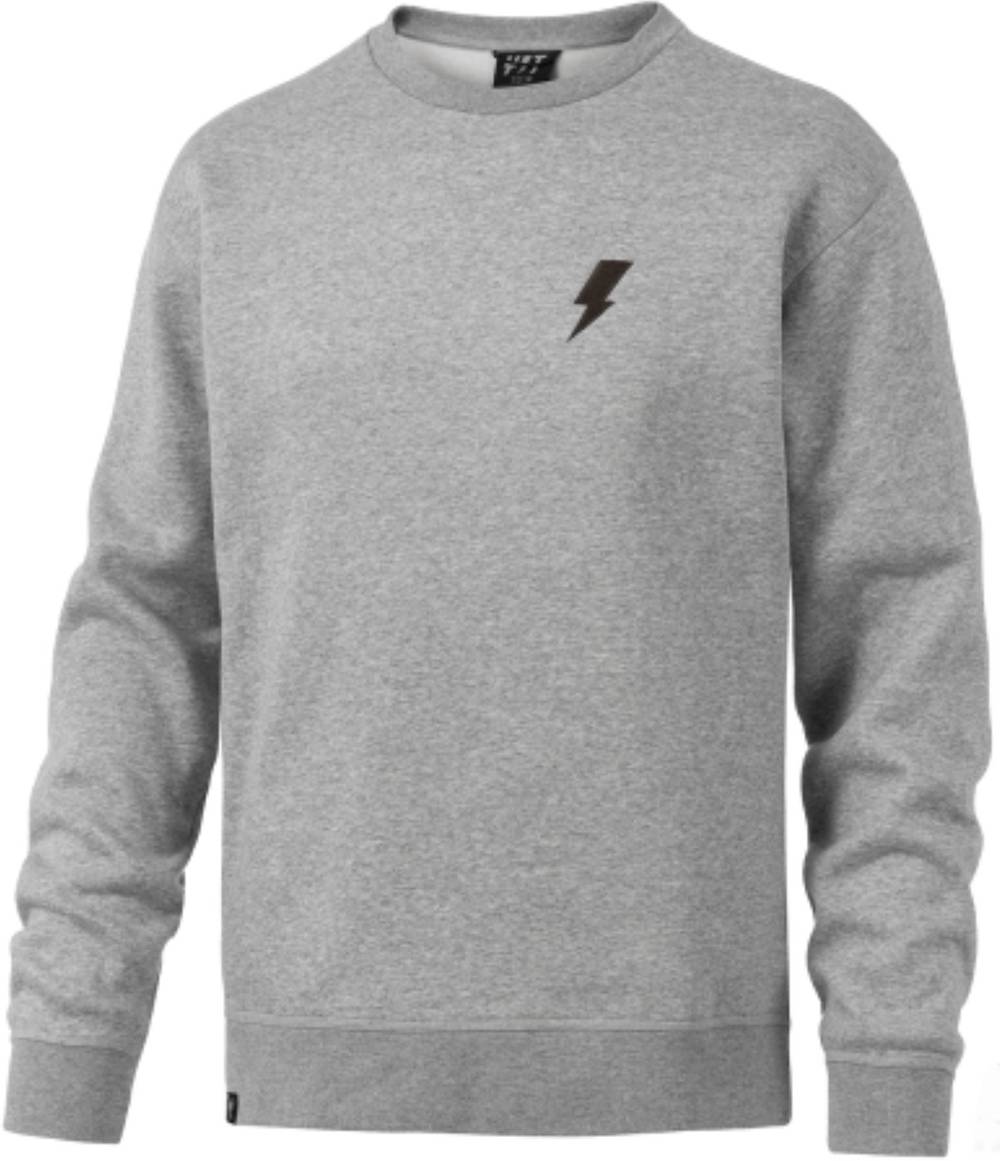 YT Signature Flash Logo Sweater Men in Medium Grey Melange - Image 1 of 2