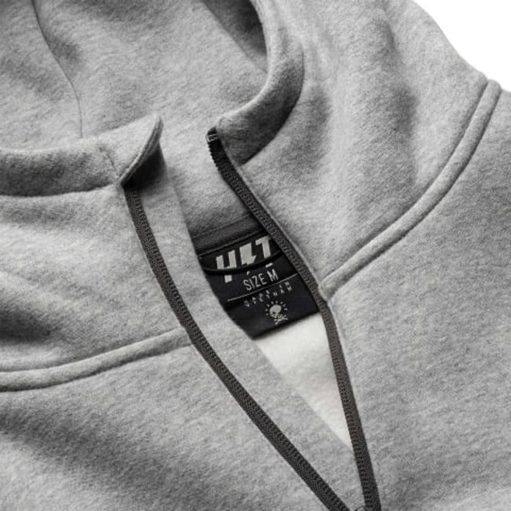 YT Signature Tripple Zip Hoodie Men in Medium Grey Melange - Image 4 of 5