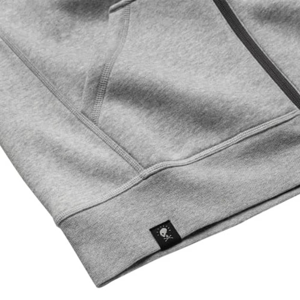 YT Signature Tripple Zip Hoodie Men in Medium Grey Melange - Image 5 of 5