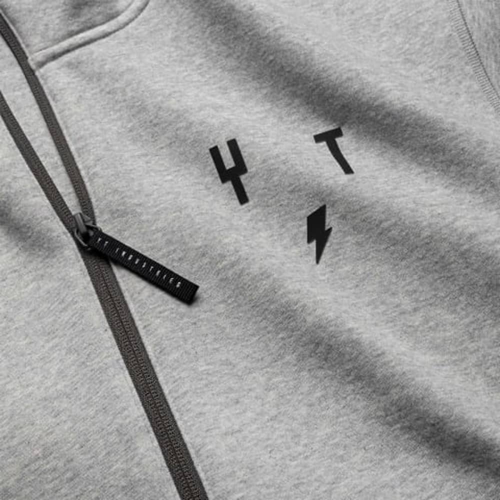YT Signature Tripple Zip Hoodie Men in Medium Grey Melange - Image 3 of 5