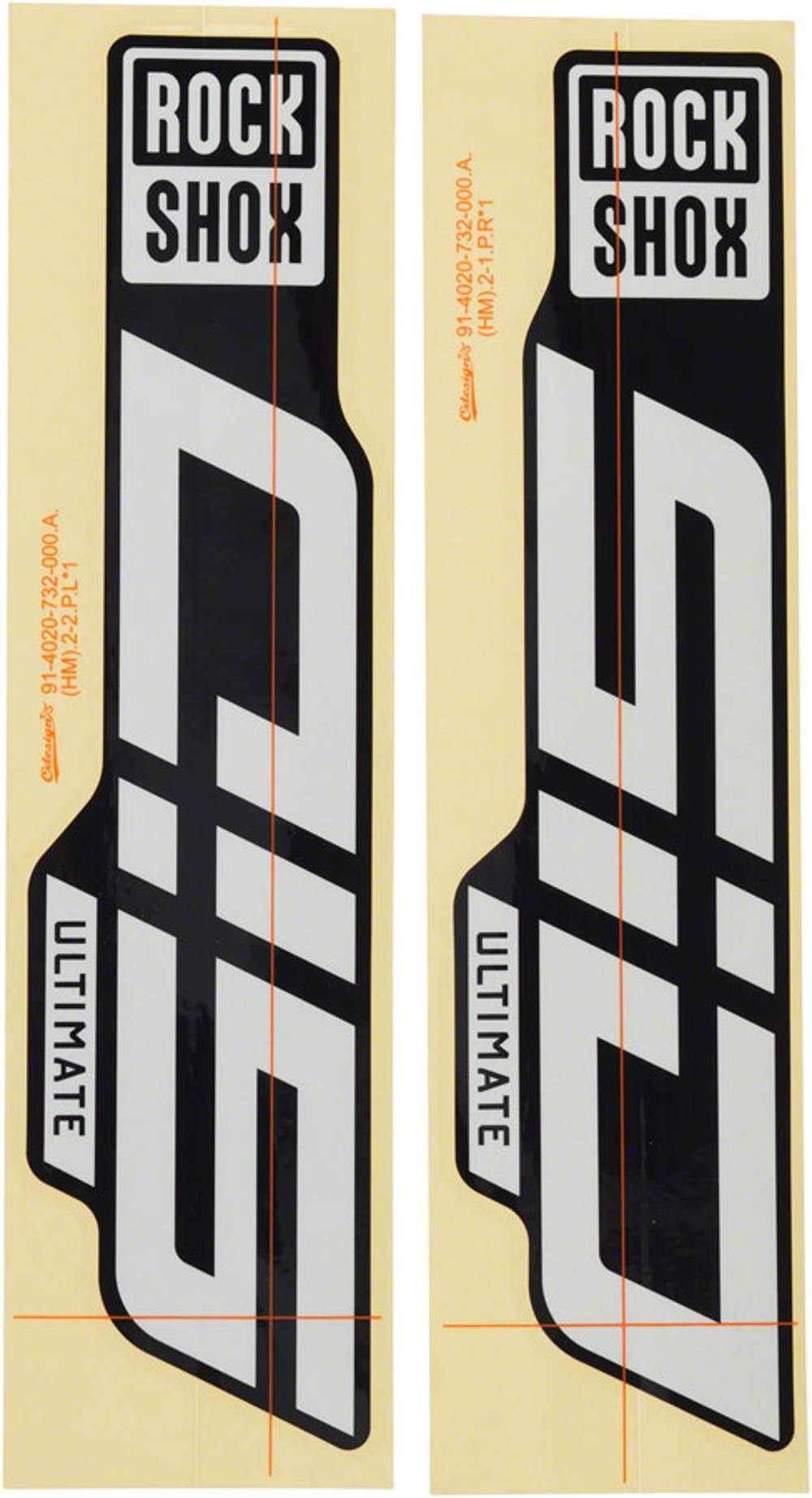 RockShox Fork Decal Kit in Black - Image 1 of 1