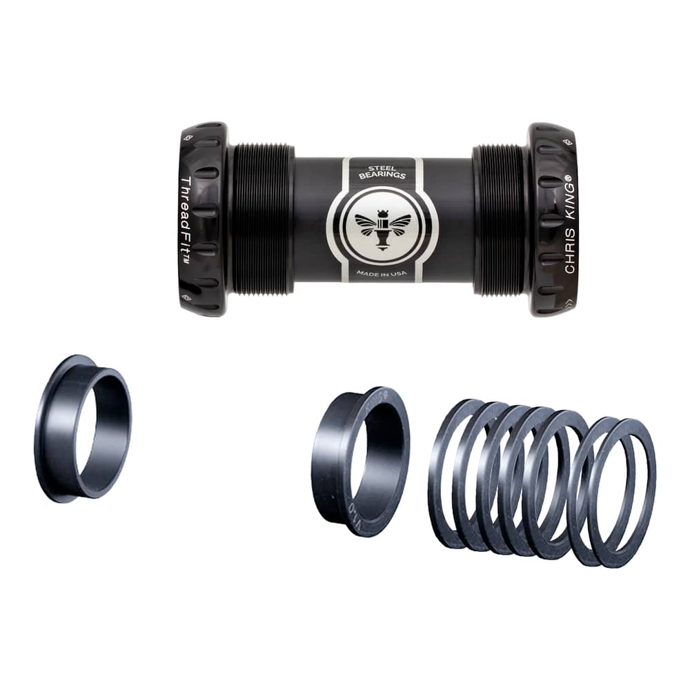Chris King ThreadFit 24 Bottom Bracket with Fit Kit 6 in Black - Image 1 of 1