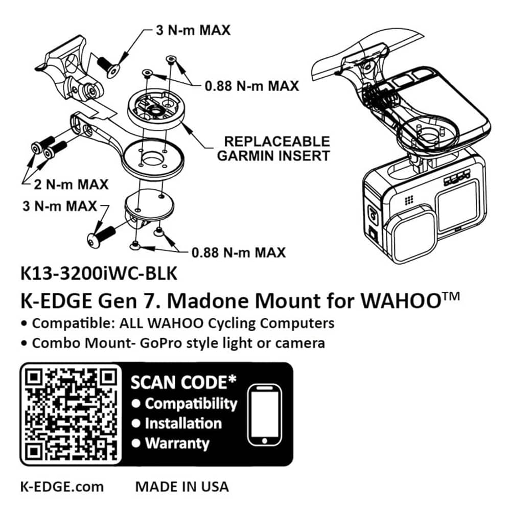 K-Edge Gen 7 Madone/Emonda Combo Mount in Wahoo Black - Image 2 of 2