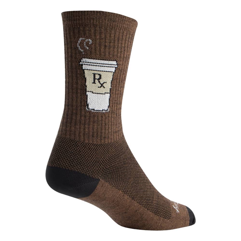 SockGuy Wool Addict Socks - 6" in Brown - Image 1 of 1