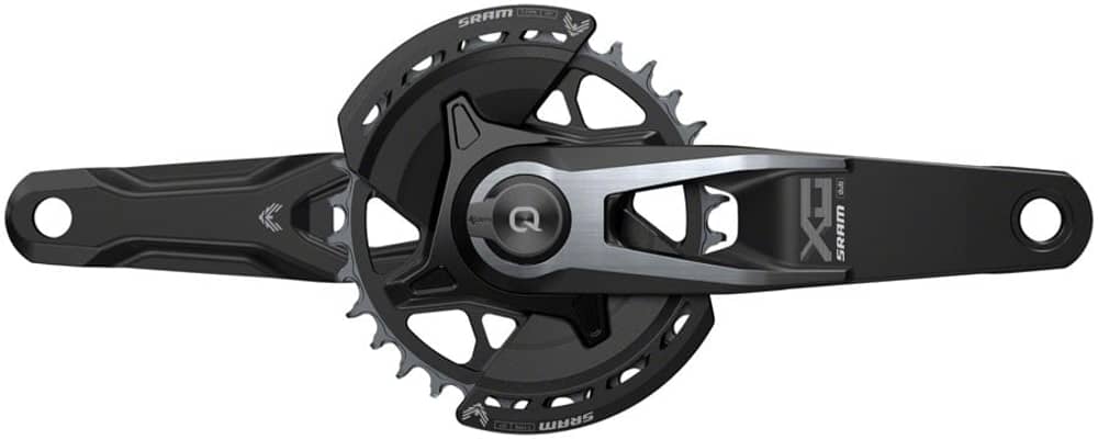 SRAM X0 Eagle T-Type AXS Power Meter Wide 2-Guards Crankset in Black - Image 1 of 1