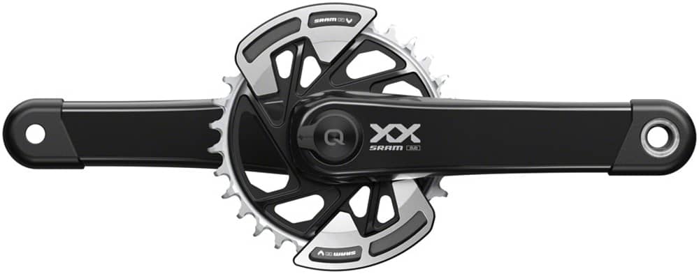 SRAM XX Eagle T-Type AXS Power Meter Wide 2-Guards Crankset in Black - Image 1 of 1