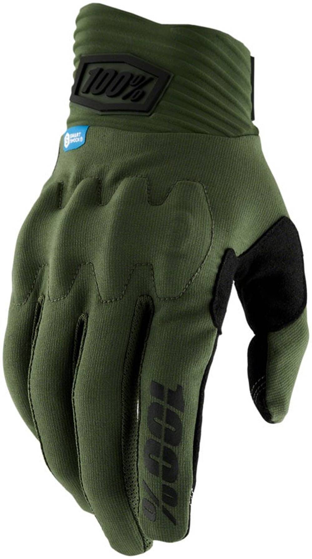 100% Cognito Smart Shock Gloves in Army Green - Image 1 of 1