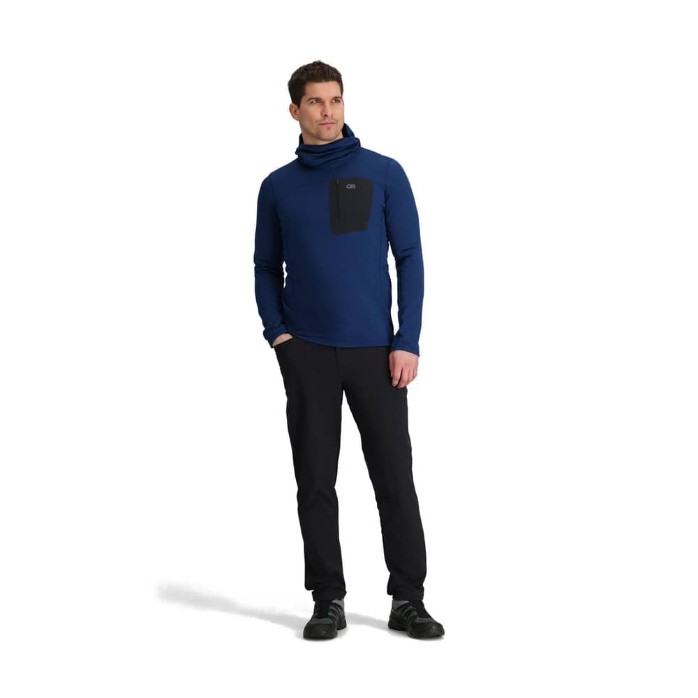 Outdoor Research Men's Vigor Grid Fleece Pullover Hoodie in Cenote - Image 5 of 5