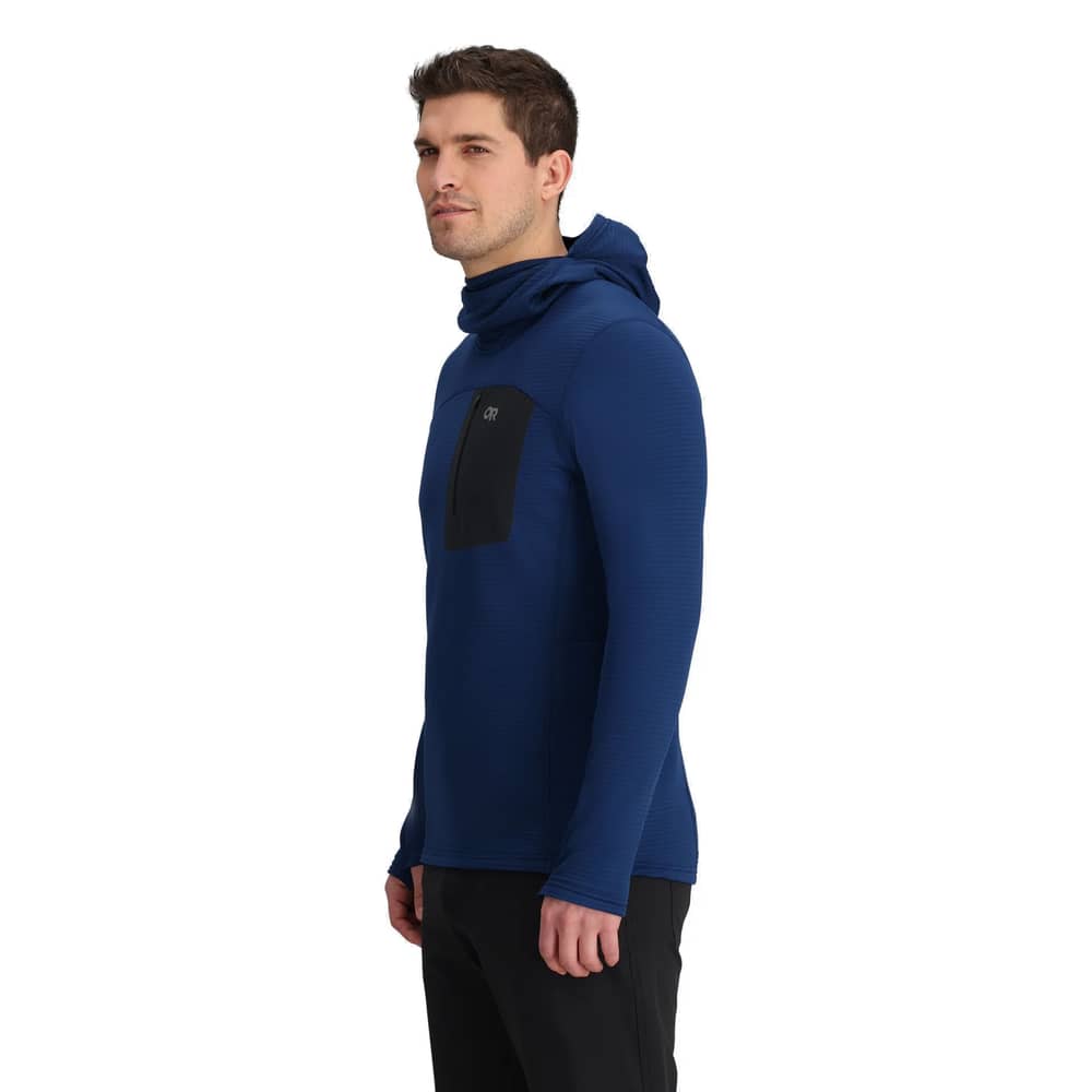 Outdoor Research Men's Vigor Grid Fleece Pullover Hoodie in Cenote - Image 4 of 5