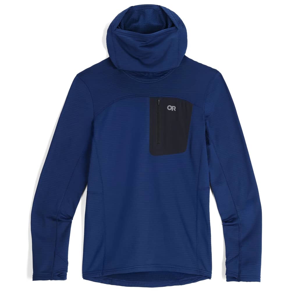 Outdoor Research Men's Vigor Grid Fleece Pullover Hoodie in Cenote - Image 1 of 5