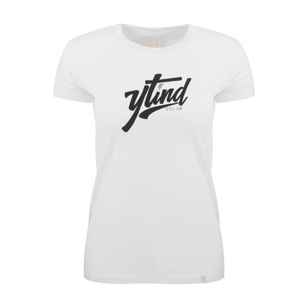 Yt Yt | College T-Shirt Women Women's | Size Large In White | 100% Cotton