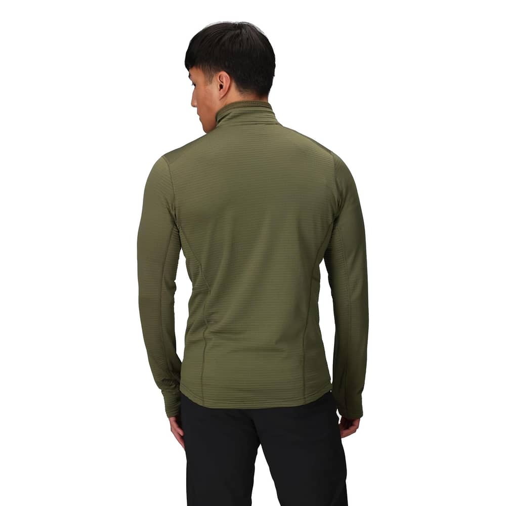 Outdoor Research Men's Vigor Grid Fleece Half Zip in Ranger Green - Image 4 of 6