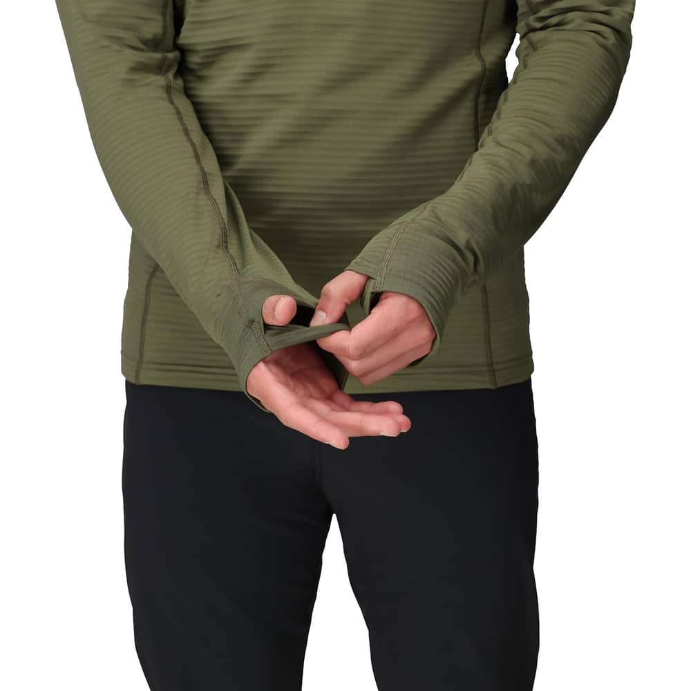 Outdoor Research Men's Vigor Grid Fleece Half Zip in Ranger Green - Image 5 of 6
