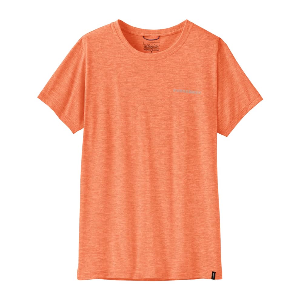 Patagonia Women's Cap Cool Daily Shirt - Mother Rays in Peach Sherbet - Image 1 of 2