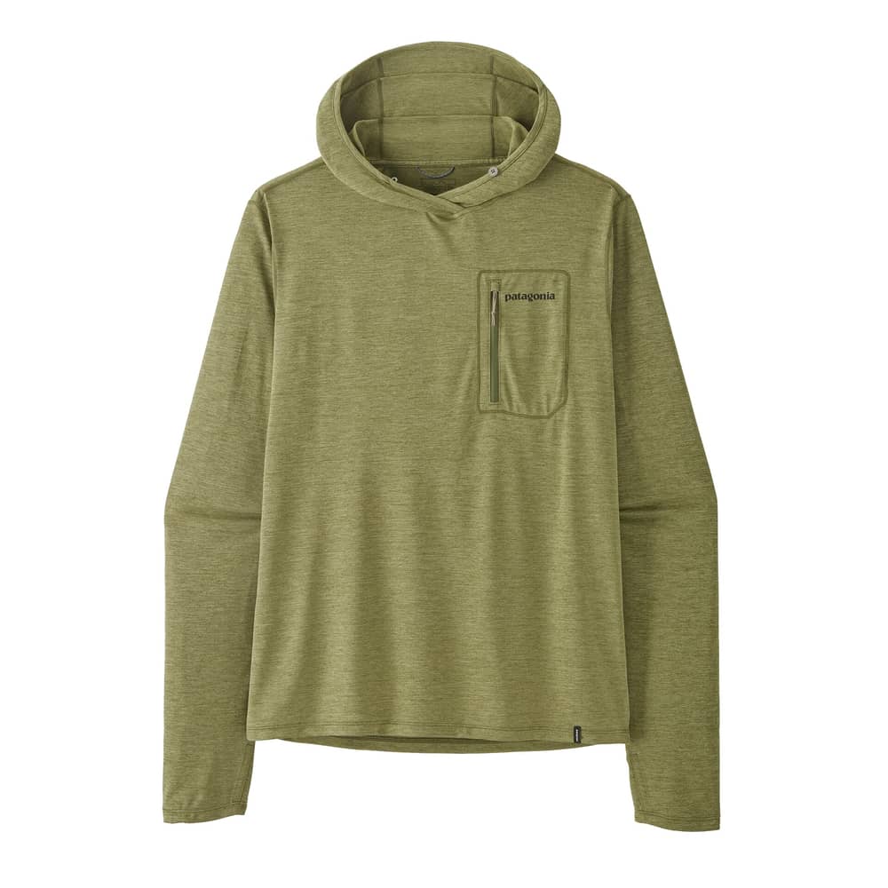 Patagonia Men's Cap Cool Sun Hoody - Fitz Roy Trout in Caper Green / Buckhorn Green X-Dye - Image 1 of 10