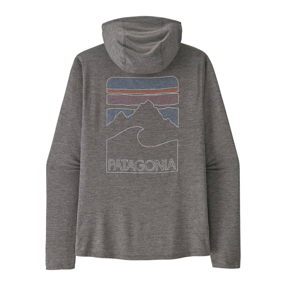 Patagonia Men's Cap Cool Sun Hoody - Peak Visions in Forge Grey / Noble Grey X-Dye - Image 1 of 3
