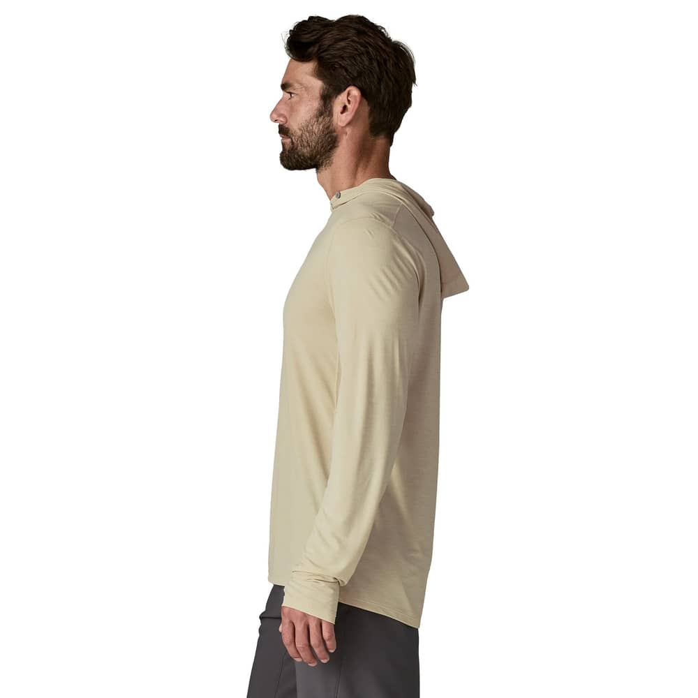 Patagonia Men's Cap Cool Ultra Hoody in Pumice / Dyno White X-Dye - Image 5 of 6