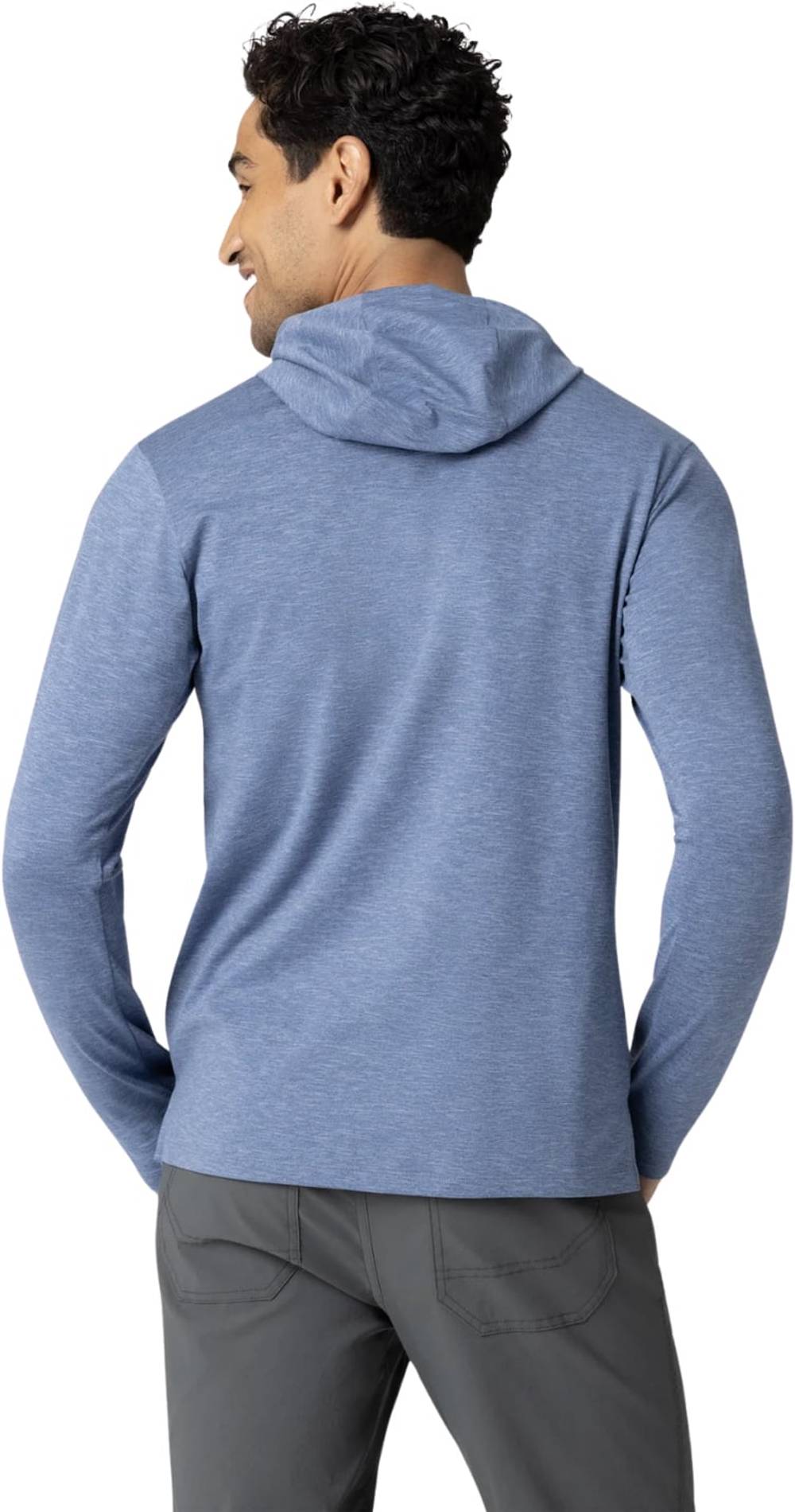 Outdoor Research Men's ActiveIce Spectrum Sun Hoodie in Ascent Blue Heather Men - Image 3 of 3