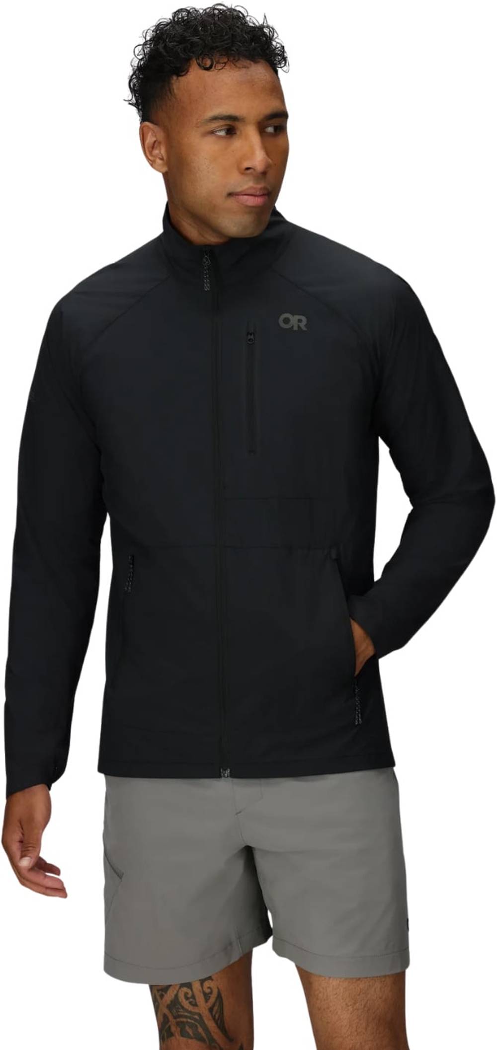 Outdoor Research Men's Deviator Wind Jacket in Black Men - Image 2 of 3