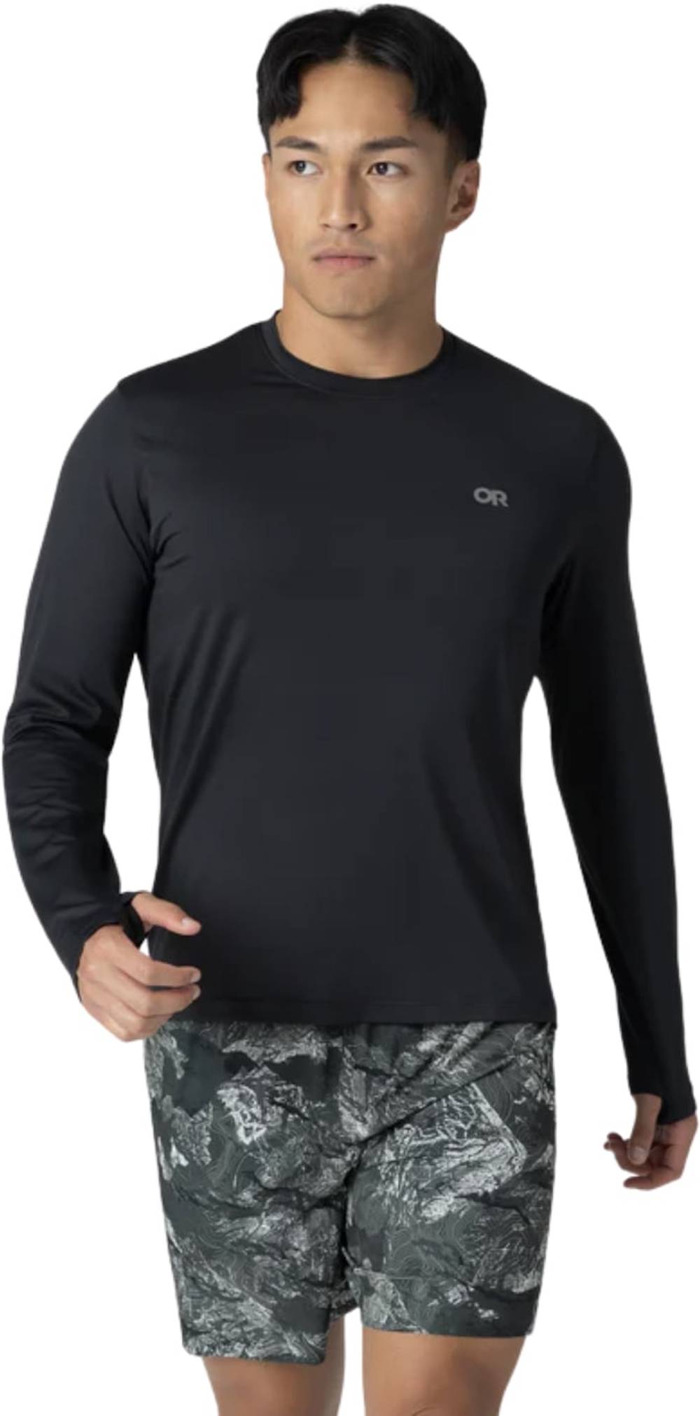 Outdoor Research Men's ActiveIce Spectrum Sun LS Tee in Black - Image 2 of 3